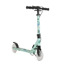 Byox Kinderroller Snazzy faltbar Hinterradbremse Seitenständer LED-Räder 100 kg grün