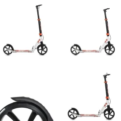 Byox Kinderroller Spooky klappbar, bis 100 kg, Bremse, Stoßdämpfer vorne, ABEC-7 weiß