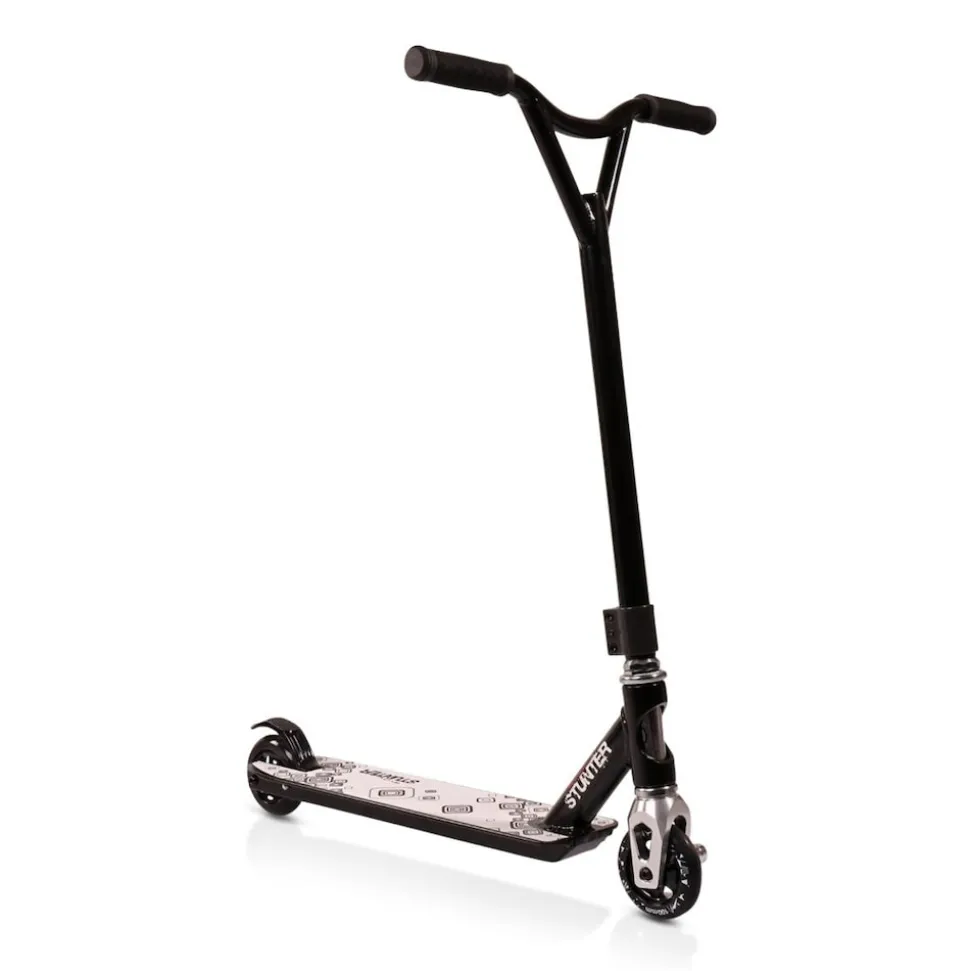 Byox Kinderroller Stunter Aluminium PU Räder ABEC-9 Lenker 360° drehbar Bremse schwarz