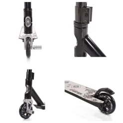 Byox Kinderroller Stunter Aluminium PU Räder ABEC-9 Lenker 360° drehbar Bremse schwarz