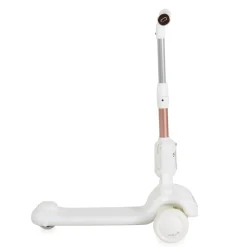 Byox Kinderroller Velvet Royal 2 in 1 Laufrad Musik- und Lichteffekte Fußstütze weiß
