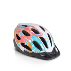 Byox Kinder Schutzhelm Y02 Größe L 58-62 cm, 17 Löcher, einstellbar, LED-Licht pink