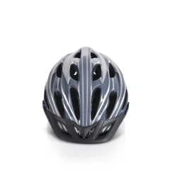 Byox Kinder Schutzhelm Y02, 17 Löcher, Größe M, einstellbar 54-58 cm, LED-Licht grau