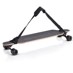 Byox Kinder Skateboard Longboard 41 Zoll, PU Rollen, ABEC-11, Gurt, bis 100 kg schwarz