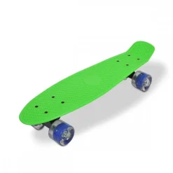 Byox Kinder Skateboard Spice LED 22 Zoll, Aluminium Achse, 80A 45mm, ABEC-7 hellgrün