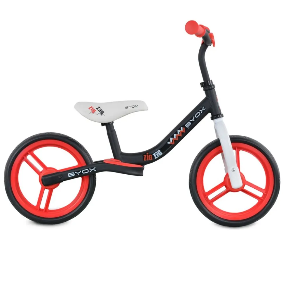 Byox Laufrad Zig-Zag, EVA-Reifen, Sattel einstellbar von 36 - 45 cm ab 12 Monate dunkelrot