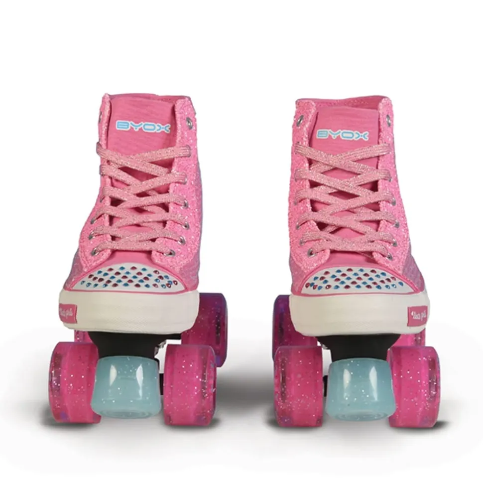 Byox Rollschuhe Alicorn, ABEC-5, Glitzersteinchen, PU-Räder, Größe XL 38 - 39