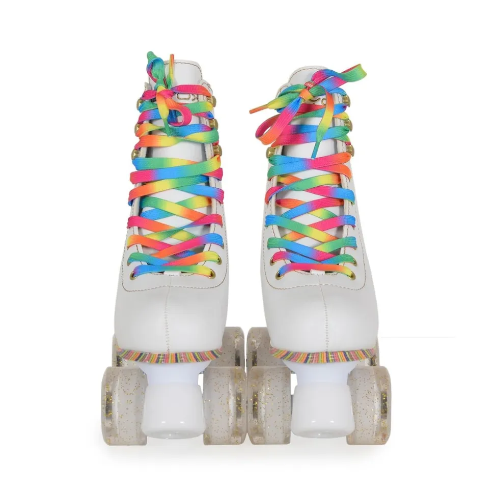 Byox Rollschuhe Donna weiß, PU-Rollen mit Glitzer, ABEC-5 Lager, versch. Größen Gr. 27-30