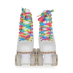 Byox Rollschuhe Donna weiß, PU-Rollen mit Glitzer, ABEC-5 Lager, versch. Größen Gr. 27-30