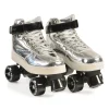 Byox Rollschuhe Silver PVC-Räder Sohle mit Licht Lager 608ZB Größe M (35-36)