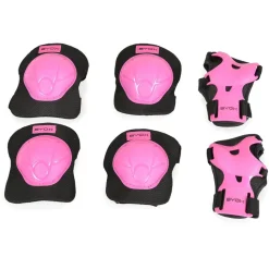 Byox Schutzausrüstung H110 Protektoren Ellenbogen- Handgelenk- und Knieschützer pink