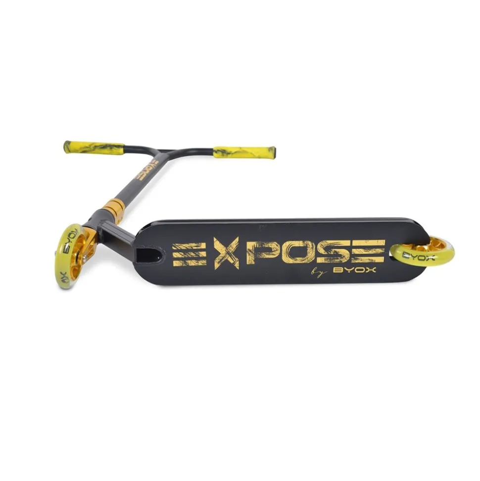Byox Scooter Stunt Expose, ABEC-9 Lager, PU-Räder, ab 10 Jahren, aus Aluminium gelb