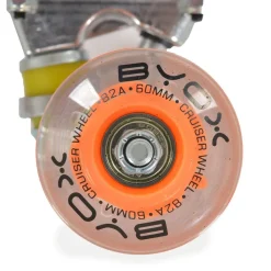 Byox Skateboard 26 Zoll mit Griff PU-Leuchträder ABEC-7 Aluminium 100 kg LED rot