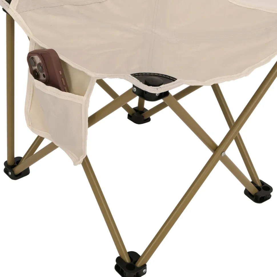 Campingset MCW-N50, Tisch 2x Stuhl Klappstuhl Anglerstuhl faltbar, Metall ~ weiß