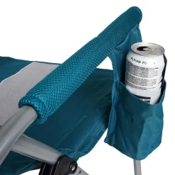 Campingstuhl MCW-L50, Klappstuhl Anglerstuhl Regiestuhl, waschbar Schutzhülle Stahl Stoff/Textil ~ türkis