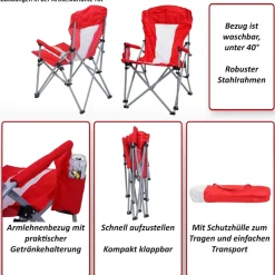 Campingstuhl MCW-L50, Klappstuhl Anglerstuhl Regiestuhl, waschbar Schutzhülle Stahl Stoff/Textil ~ türkis