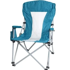 Campingstuhl MCW-L50, Klappstuhl Anglerstuhl Regiestuhl, waschbar Schutzhülle Stahl Stoff/Textil ~ türkis