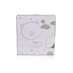 Cangaroo Babykissen Pooh ergonomisch 27 x 24 x 3 cm, Memory-Schaum, ab Geburt weiß