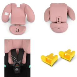 Cangaroo i-Size Kindersitz Quill (40-150cm) Gruppe 0/1/2/3, Isofix, 360° drehbar rosa