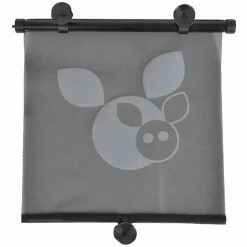 Cangaroo Kinder Autofenster-Sonnenrollo 40,5 x 45 cm drei Saugknöpfe, mit Motiv schwarz