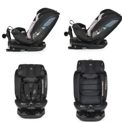 Cangaroo Kindersitz Gravity i-Size (40-150cm) Sitz drehbar, Kopfstütze, Isofix rosa