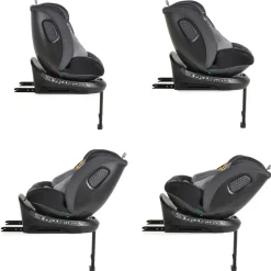 Cangaroo Kindersitz Hoku i-Size (40-150cm) Gruppe 0+/1/2/3, Isofix, Stützfuß grau