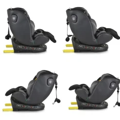 Cangaroo Kindersitz i-Size Castor (40-150cm) Gruppe 0/1/2/3 Isofix, Kopfschutz grau