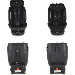 Cangaroo Kindersitz i-Size Castor (40-150cm) Gruppe 0/1/2/3 Isofix, Kopfschutz grau