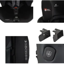 Cangaroo Kindersitz i-Size Castor (40-150cm) Gruppe 0/1/2/3 Isofix, Kopfschutz grau