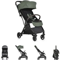 Cangaroo Kinderwagen Buggy easy Fold Alu Sonnendach verstellbar, faltbar, Korb grün