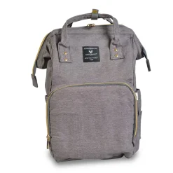 Cangaroo Kinderwagentasche Amelia, Rucksack Hauptfach, Seitenfächer Tragegriffe grau