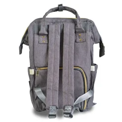 Cangaroo Kinderwagentasche Amelia, Rucksack Hauptfach, Seitenfächer Tragegriffe grau