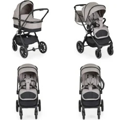 Cangaroo Kombikinderwagen 3 in 1 Christiano Babywanne Babyschale klappbar Tasche beige
