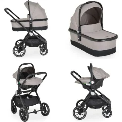 Cangaroo Kombikinderwagen 3 in 1 Christiano Babywanne Babyschale klappbar Tasche beige