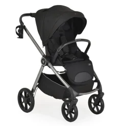 Cangaroo Kombikinderwagen Unique 3 in 1 Babyschale Stoßdämpfer PU-Räder Tasche schwarz