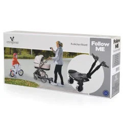 Cangaroo Trittbrett Follow me faltbar, universelle Montage, Kinderwagenaufsatz schwarz