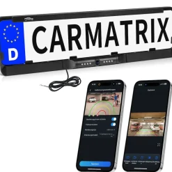 CARMATRIX Auto WLAN Rückfahrkamera KI Personenerkennung mit APP