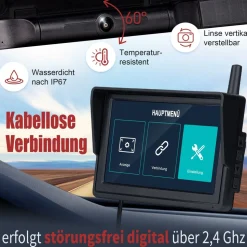 CARMATRIX DUO HD Solar Funk Rückfahrkamera mit 5