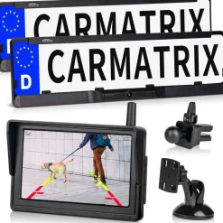 CARMATRIX DUO HD Solar Funk Rückfahrkamera mit 5