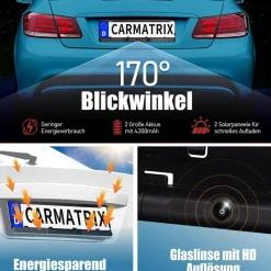 CARMATRIX DUO HD Solar Funk Rückfahrkamera mit 5