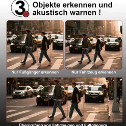 CARMATRIX Funk WLAN Solar Rückfahrkamera mit Magnet KI Personenerkennung mit APP