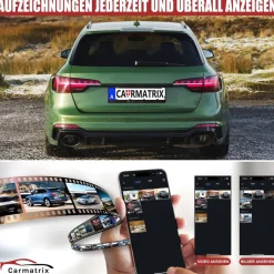 CARMATRIX Solar Auto WLAN Rückfahrkamera KI Personenerkennung