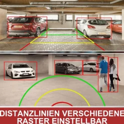 CARMATRIX Solar Auto WLAN Rückfahrkamera KI Personenerkennung