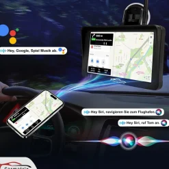 CARMATRIX Solar Rückfahrsystem mit Android Auto und CarPlay Magnet Rückfahrkamera