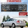 CARMATRIX Solar Rückfahrsystem HD Rückfahrkamera im Nummernschild mit Einparksensoren für Front und Heck