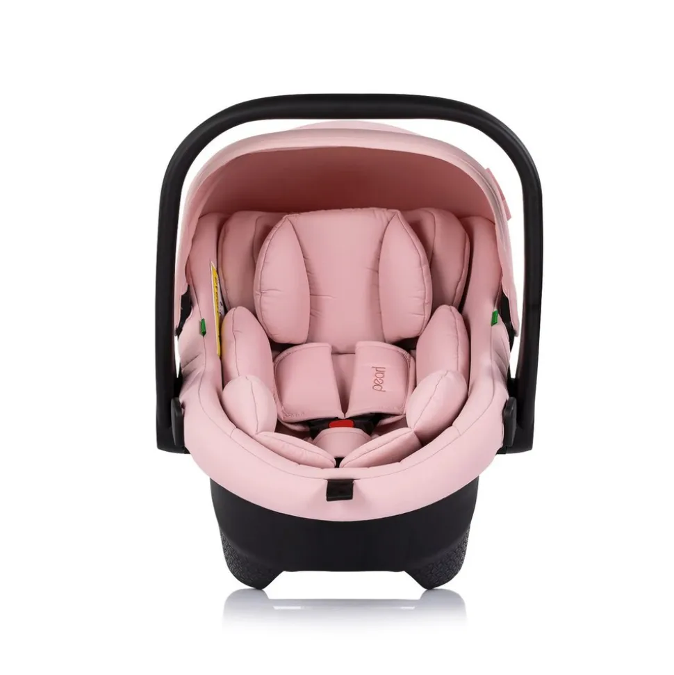 Chipolino Babyschale Pearl i-Size (40-85cm) Sonnendach 3-Punkt-Gurt Kopfstütze rosa