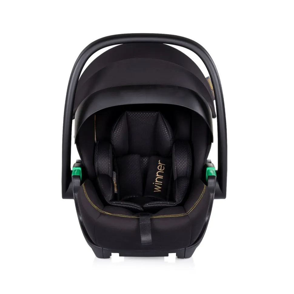 Chipolino i-Size Babyschale Winner (40-87cm) Gruppe 0+, Kopfstütze verstellbar schwarz