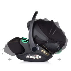 Chipolino i-Size Babyschale Winner (40-87cm) Gruppe 0+, Kopfstütze verstellbar schwarz