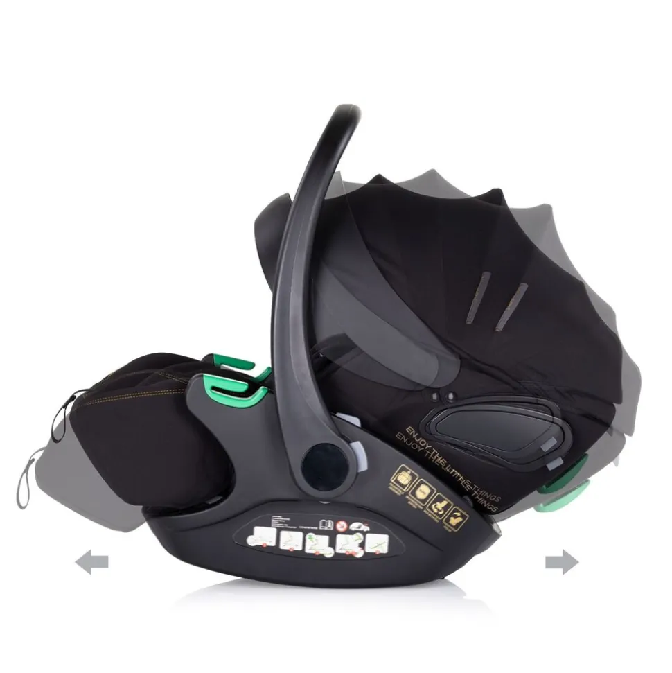 Chipolino i-Size Babyschale Winner (40-87cm) Gruppe 0+, Kopfstütze verstellbar schwarz