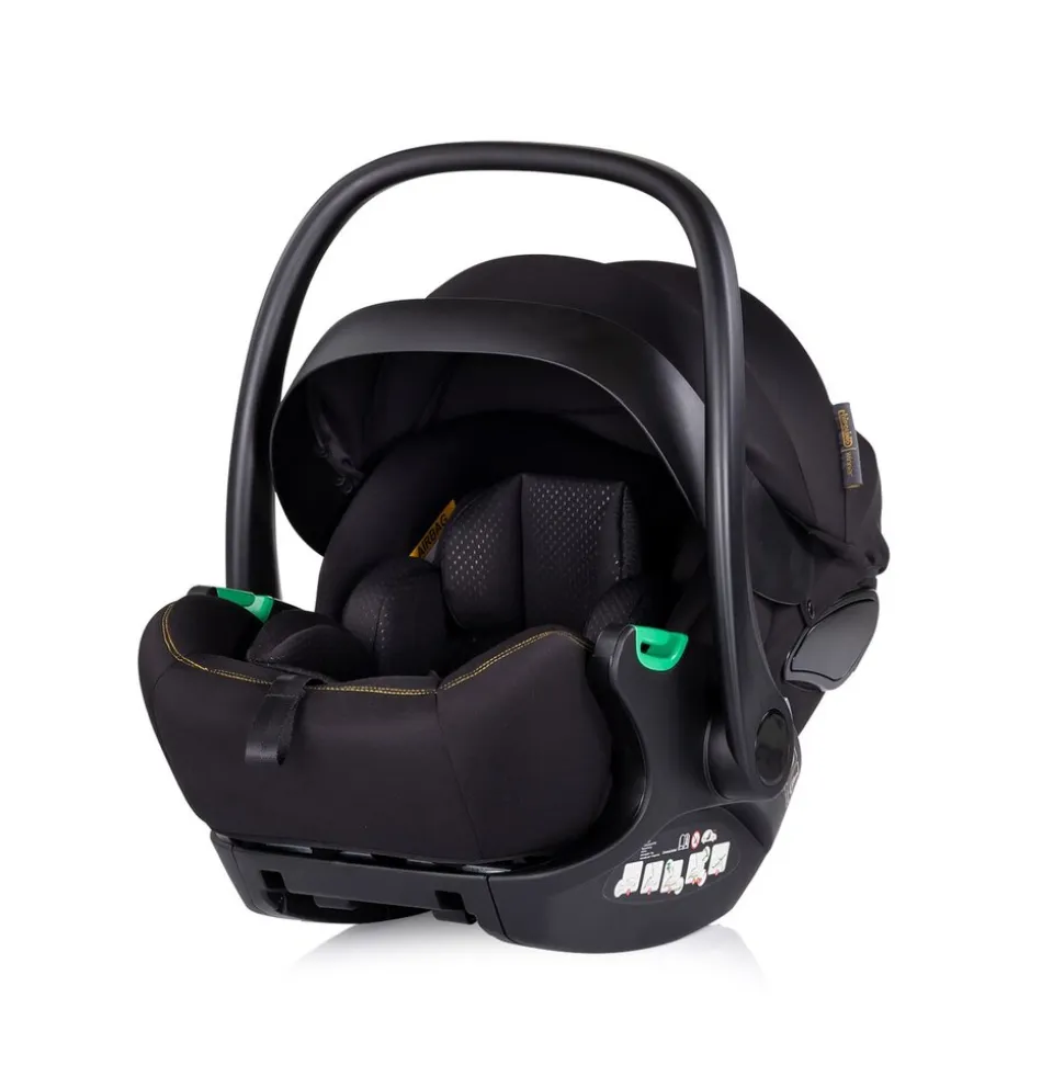 Chipolino i-Size Babyschale Winner (40-87cm) Gruppe 0+, Kopfstütze verstellbar schwarz